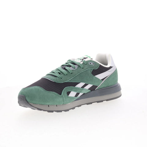 Reebok Classic Nylon 89 Mens Green Suede Lace Up Lifestyle Sneakers Shoes