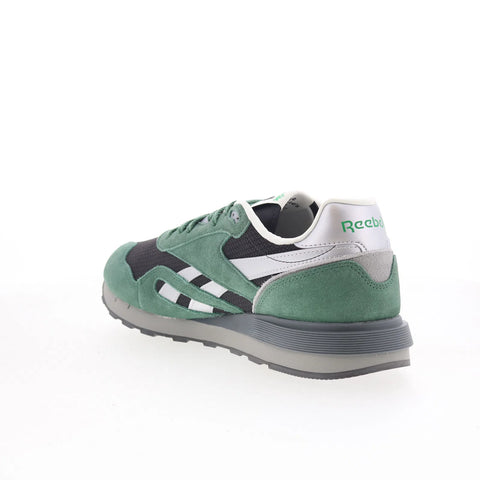 Reebok Classic Nylon 89 Mens Green Suede Lace Up Lifestyle Sneakers Shoes
