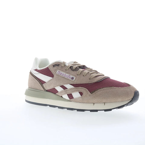 Reebok Classic Nylon 89 Mens Gray Suede Lace Up Lifestyle Sneakers Shoes