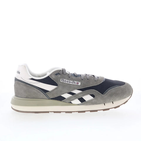 Reebok Classic Nylon 89 Mens Gray Suede Lace Up Lifestyle Sneakers Shoes
