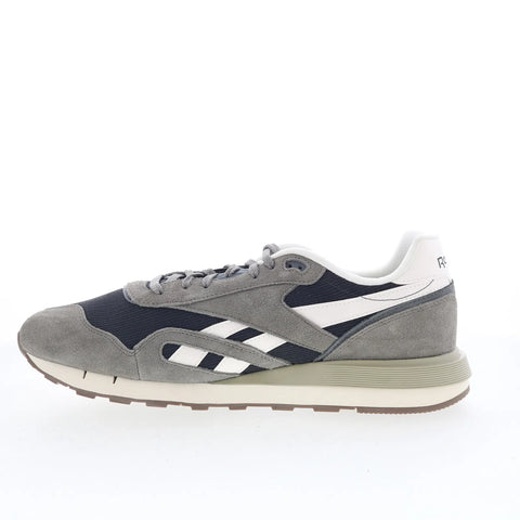 Reebok Classic Nylon 89 Mens Gray Suede Lace Up Lifestyle Sneakers Shoes