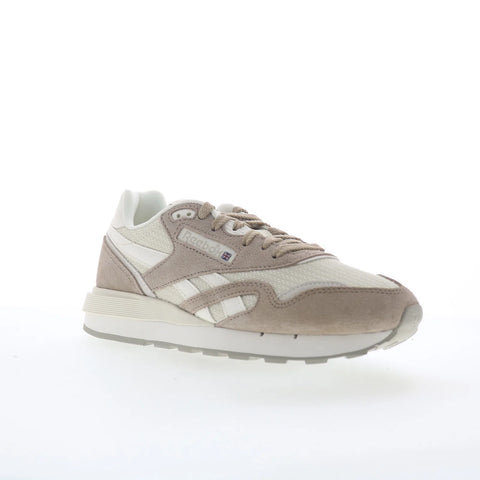 Reebok Classic Nylon 89 Womens Beige Mesh Lace Up Lifestyle Sneakers Shoes