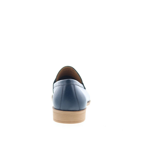 Studio Belvedere Claude Mens Blue Leather Loafers & Slip Ons Penny Shoes