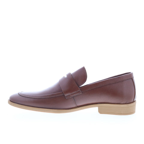 Studio Belvedere Claude Mens Brown Leather Loafers & Slip Ons Penny Shoes