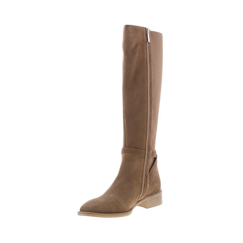 Aquatalia Claudette TW5CLAR1 Womens Beige Canvas Zipper Knee High Boots