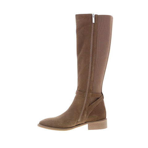 Aquatalia Claudette TW5CLAR1 Womens Beige Canvas Zipper Knee High Boots