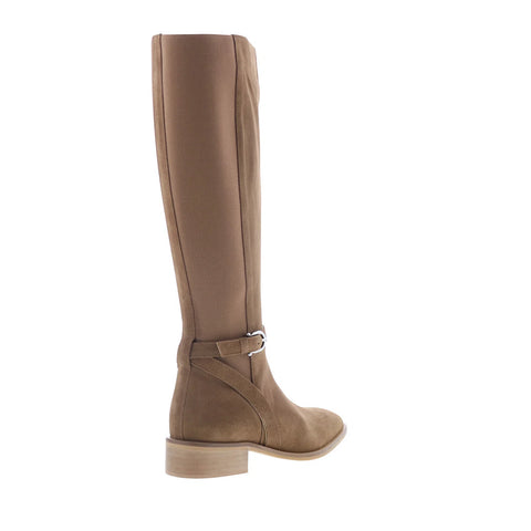 Aquatalia Claudette TW5CLAR1 Womens Beige Canvas Zipper Knee High Boots