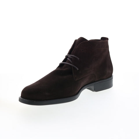 Mephisto Claudio Mens Burgundy Suede Lace Up Chukkas Boots