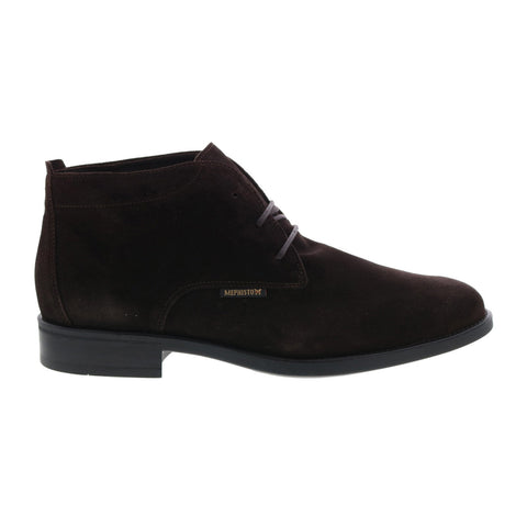 Mephisto Claudio Mens Burgundy Suede Lace Up Chukkas Boots