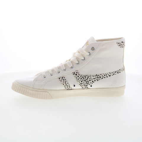 Gola Tennis Mark Cox High CLB093 Womens White Canvas Lifestyle Sneakers Shoes