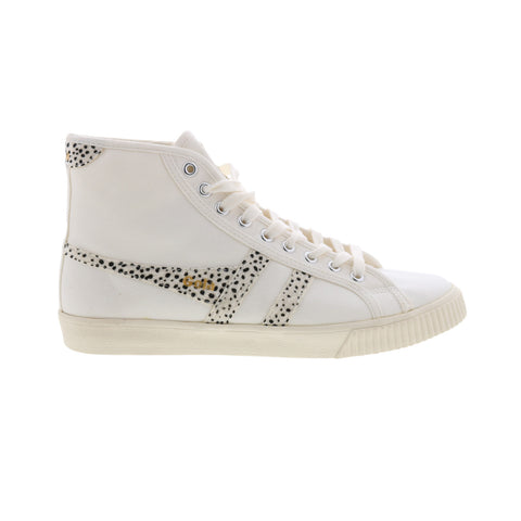 Gola Tennis Mark Cox High CLB093 Womens White Canvas Lifestyle Sneakers Shoes