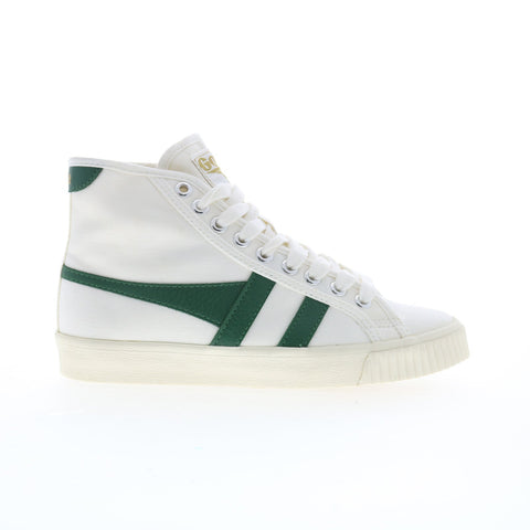 Gola Tennis Mark Cox High CLB093 Womens White Canvas Lifestyle Sneakers Shoes