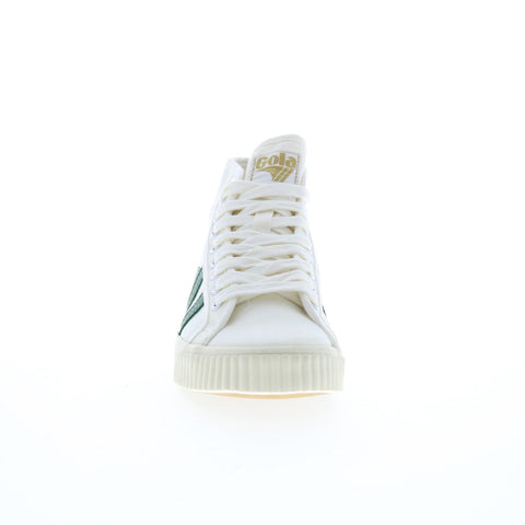 Gola Tennis Mark Cox High CLB093 Womens White Canvas Lifestyle Sneakers Shoes