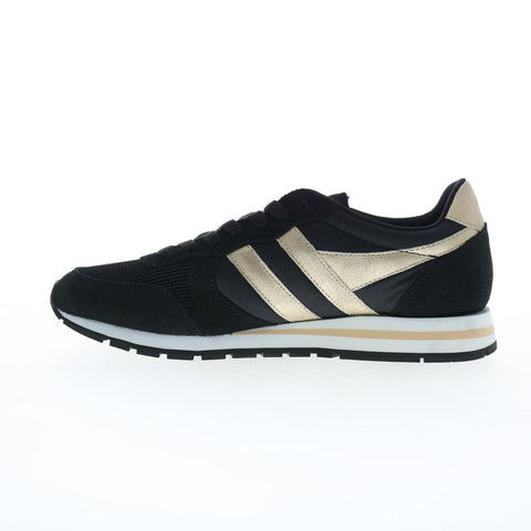 Gola Daytona Mirror CLB107 Womens Black Leather Lifestyle Sneakers Shoes