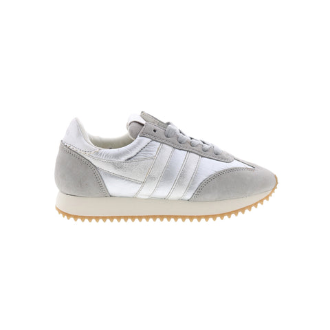 Gola Boston 78 Metallic CLB109 Womens Silver Suede Lifestyle Sneakers Shoes