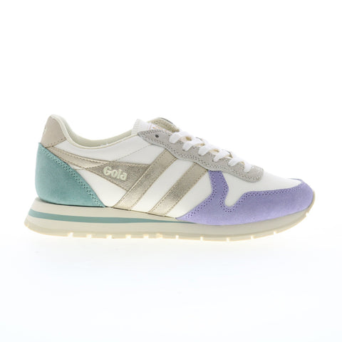 Gola Daytona Quadrant CLB203 Womens White Leather Lifestyle Sneakers Shoes
