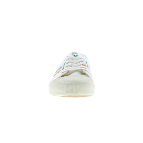 Gola Coaster Rainbow Stitch CLB327 Womens White Lifestyle Sneakers Shoes