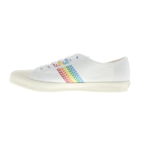 Gola Coaster Rainbow Stitch CLB327 Womens White Lifestyle Sneakers Shoes
