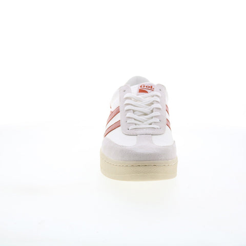 Gola Dropshot CLB332 Womens White Suede Lace Up Lifestyle Sneakers Shoes