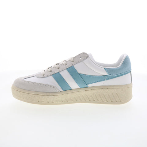 Gola Dropshot CLB332 Womens White Suede Lace Up Lifestyle Sneakers Shoes