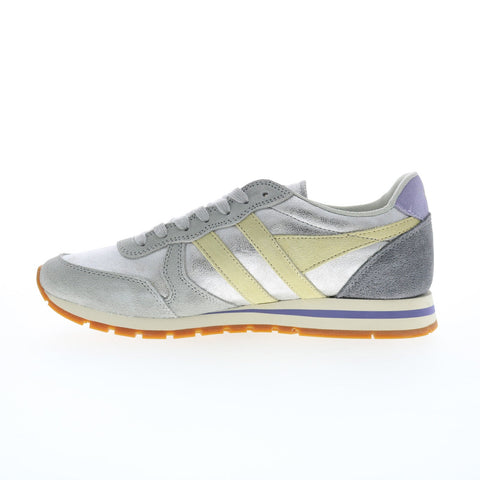 Gola Daytona Blaze CLB338 Womens Silver Suede Lifestyle Sneakers Shoes