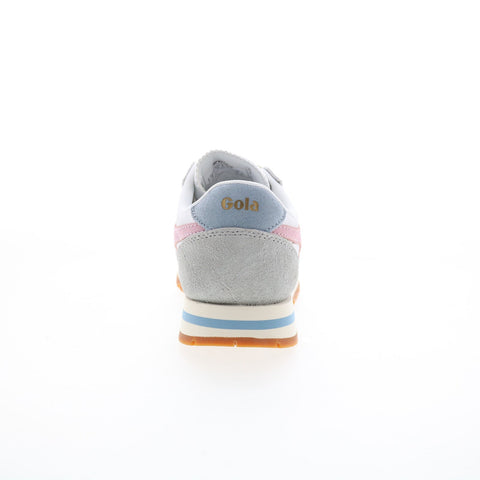 Gola Daytona Blaze CLB338 Womens Silver Canvas Lifestyle Sneakers Shoes