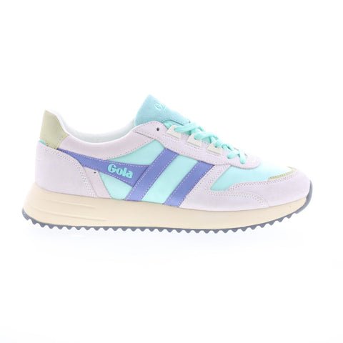Gola Chicago CLB340 Womens Blue Suede Lace Up Lifestyle Sneakers Shoes