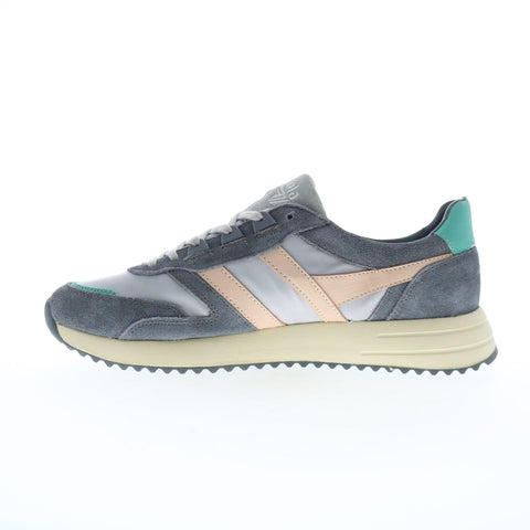 Gola Chicago CLB340 Womens Gray Suede Lace Up Lifestyle Sneakers Shoes