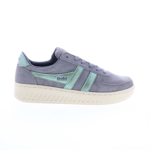 Gola Grandslam Flame CLB398 Womens Gray Suede Lace Up Lifestyle Sneakers Shoes