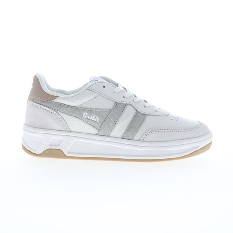 Gola Topspin CLB399 Womens White Leather Lace Up Lifestyle Sneakers Shoes