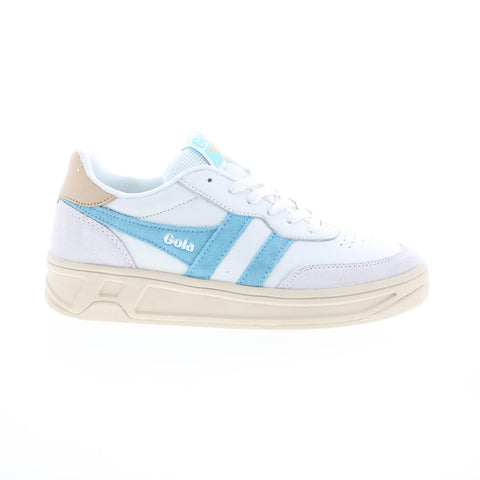 Gola Topspin CLB399 Womens White Suede Lace Up Lifestyle Sneakers Shoes