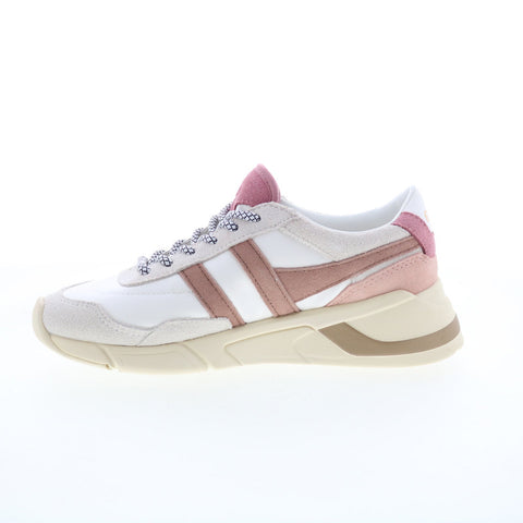 Gola Eclipse Pure CLB400 Womens Brown Suede Lace Up Lifestyle Sneakers Shoes