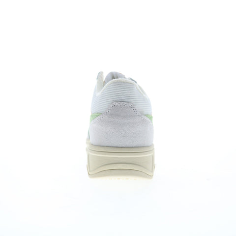Gola Swerve CLB519 Womens Gray Leather Lace Up Lifestyle Sneakers Shoes