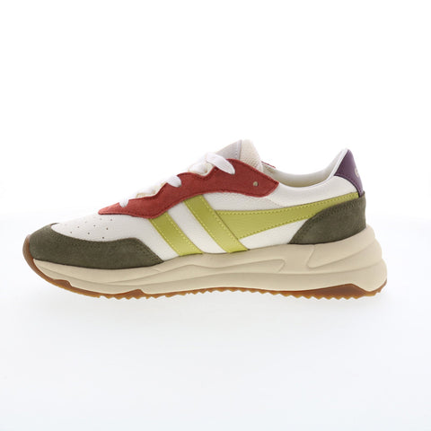 Gola Saturn Quadrant CLB521 Womens White Suede Lifestyle Sneakers Shoes