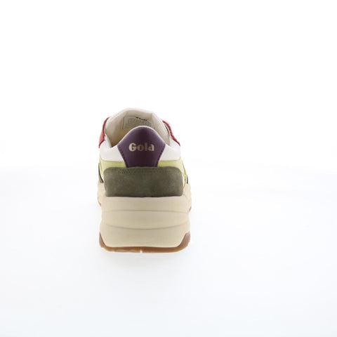 Gola Saturn Quadrant CLB521 Womens White Suede Lifestyle Sneakers Shoes