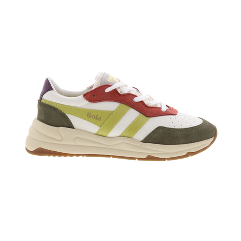 Gola Saturn Quadrant CLB521 Womens White Suede Lifestyle Sneakers Shoes