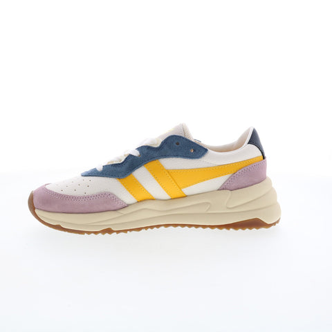 Gola Saturn Quadrant CLB521 Womens Beige Suede Lifestyle Sneakers Shoes