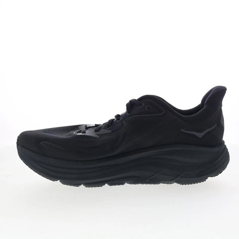 Hoka Clifton 10 1162030-BBLC Mens Black Mesh Lace Up Athletic Running Shoes