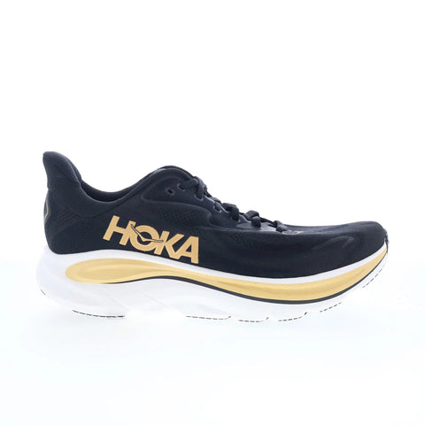 Hoka Clifton 10 1162030-BKGD Mens Black Mesh Lace Up Athletic Running Shoes
