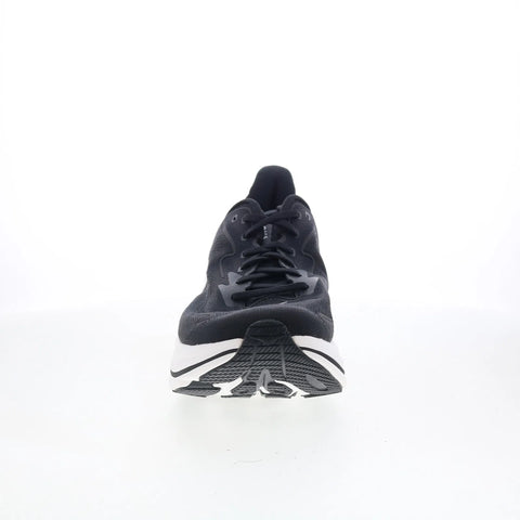 Hoka Clifton 10 1162030-BWHT Mens Black Mesh Lace Up Athletic Running Shoes