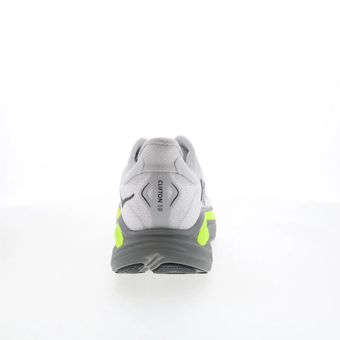 Hoka Clifton 10 1162030-SRDST Mens Gray Mesh Lace Up Athletic Running Shoes