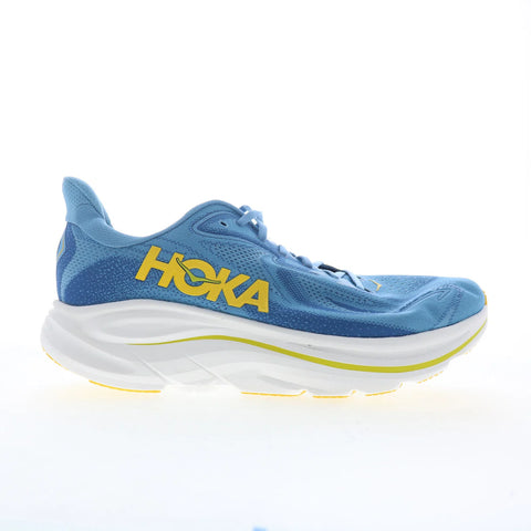 Hoka Clifton 10 Wide 1162032-ALF Mens Blue Wide Mesh Athletic Running Shoes