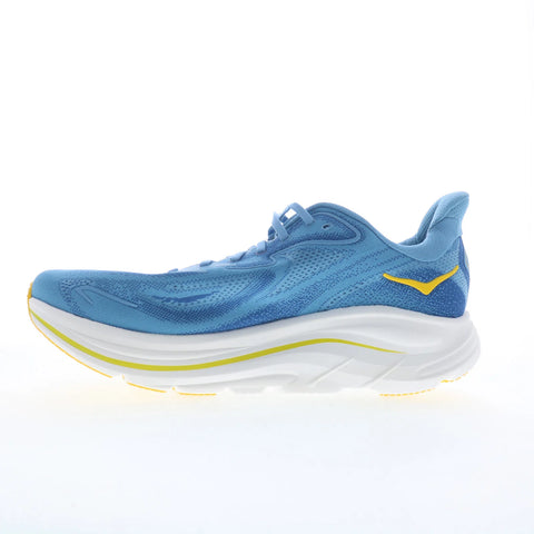 Hoka Clifton 10 Wide 1162032-ALF Mens Blue Wide Mesh Athletic Running Shoes