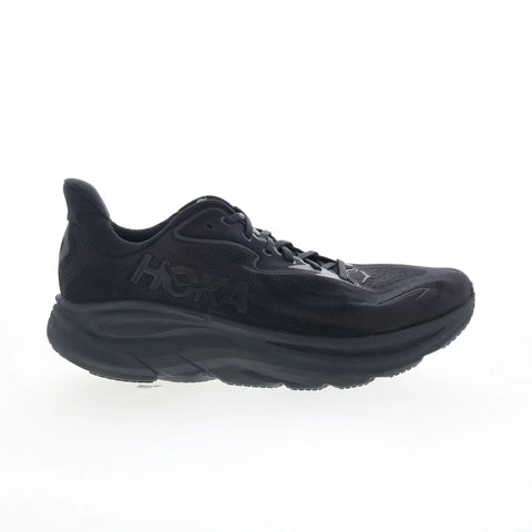 Hoka Clifton 10 Wide 1162032-BBLC Mens Black Wide Mesh Athletic Running Shoes
