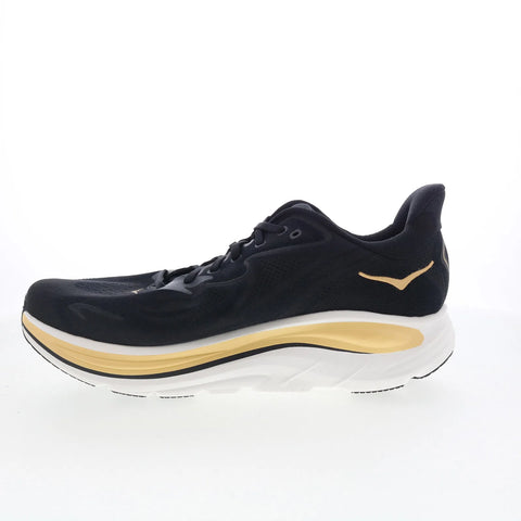 Hoka Clifton 10 Wide 1162032-BKGD Mens Black Wide Mesh Athletic Running Shoes