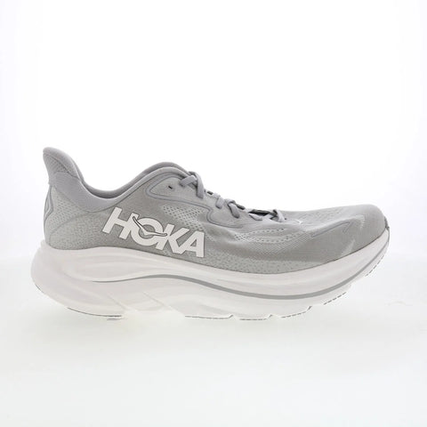 Hoka Clifton 10 Wide 1162032-STLLR Mens Gray Wide Mesh Athletic Running Shoes