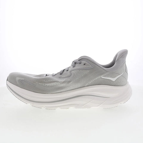 Hoka Clifton 10 Wide 1162032-STLLR Mens Gray Wide Mesh Athletic Running Shoes