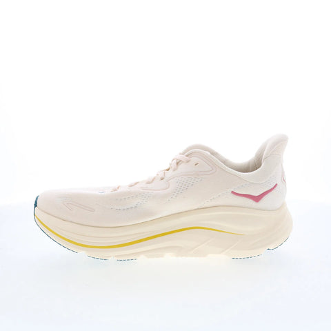 Hoka Clifton 10 Wide 1162050-BHLB Womens Beige Wide Athletic Running Shoes