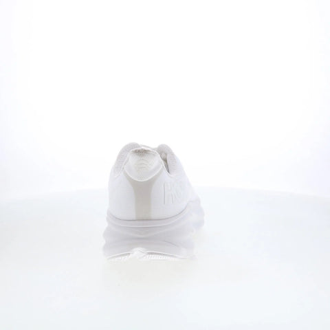 Hoka Clifton 9 1127896-WWH Womens White Canvas Athletic Running Shoes