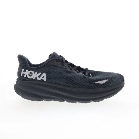 Hoka Clifton 9 GTX 1141470F-BBLC Mens Black Mesh Athletic Running Shoes